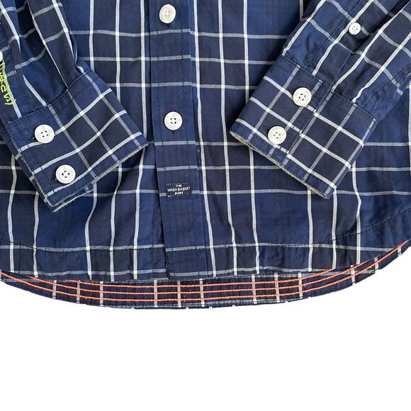 SUPERDRY Washbasket Long Sleeve Shirt Jacket Navy Blue Check Lined Size XLarge - Picture 13 of 16